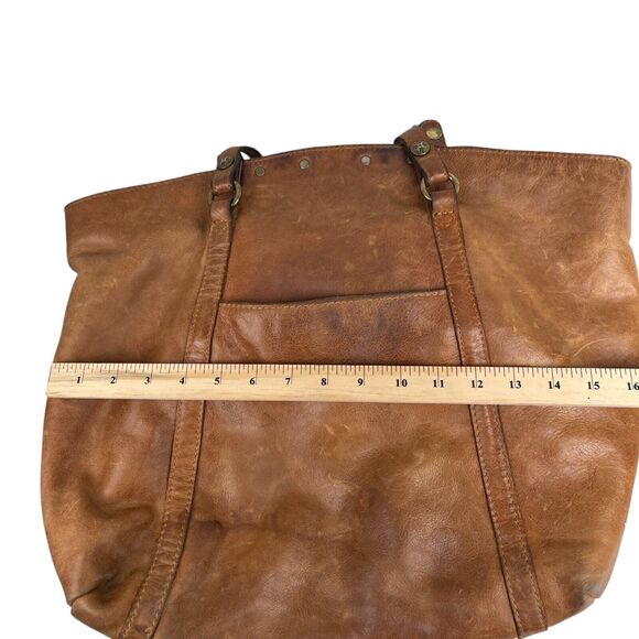 VTG Patricia Nash Benvenuto Distressed Collection Leather Tote Bag Boho FLAW - Picture 7 of 13